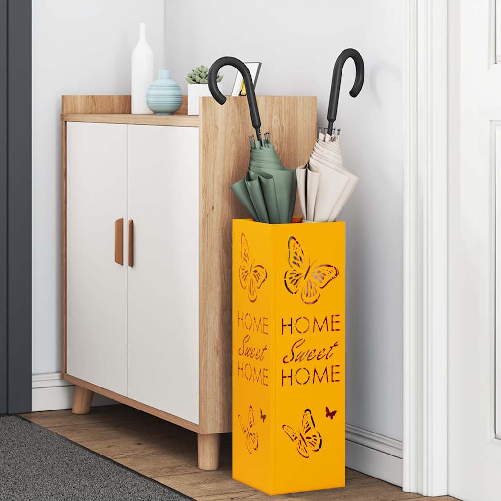 Ombrello Vidaxl standard giallo senape 15,5 x 15,5 x 49 cm in metallo