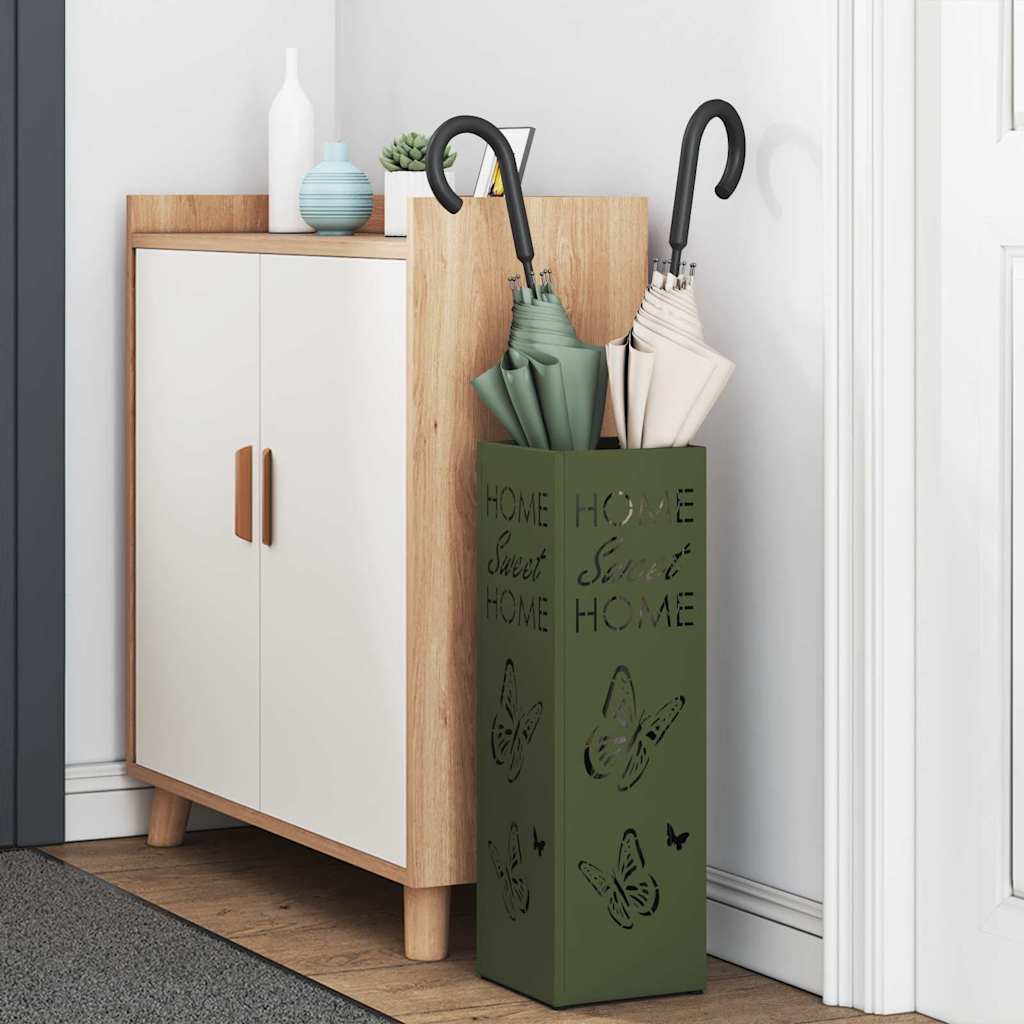 Ombrello Vidaxx standard verde oliva 15,5 x 15,5 x 49 cm in metallo