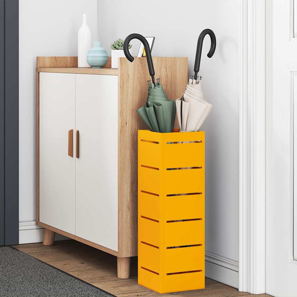Ombrello Vidaxl standard giallo senape 15,5 x 15,5 x 49 cm in metallo
