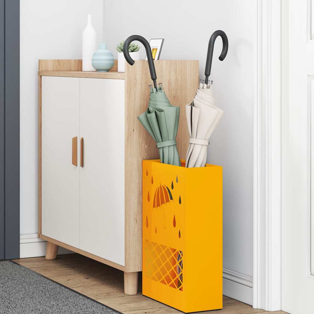 Ombrello Vidaxl standard giallo senape 28 x 12 x 41 cm in acciaio