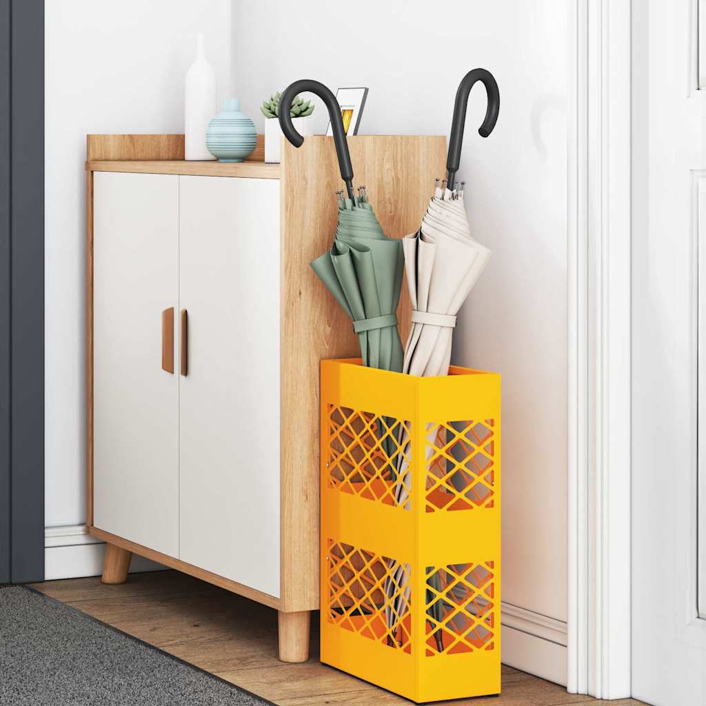 Ombrello Vidaxl standard giallo senape 28 x 12 x 41 cm in acciaio