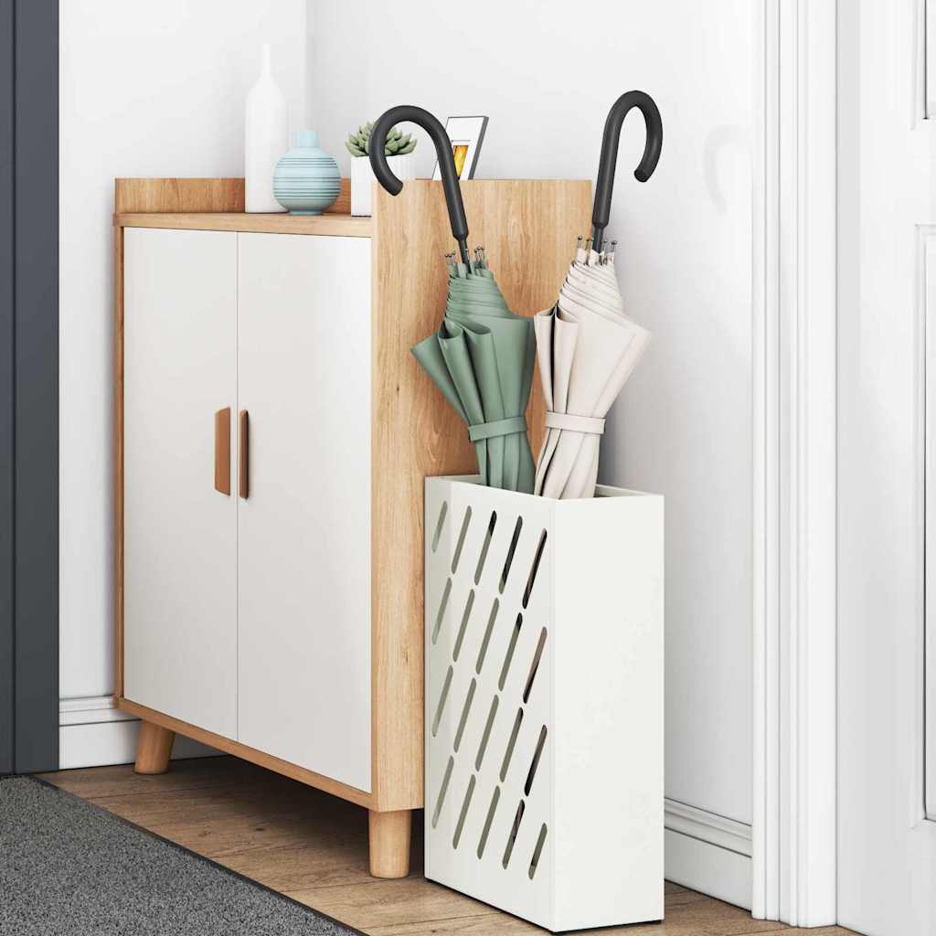 Vidaxl paraplu standaard wit 28 x 12 x 41 cm staal