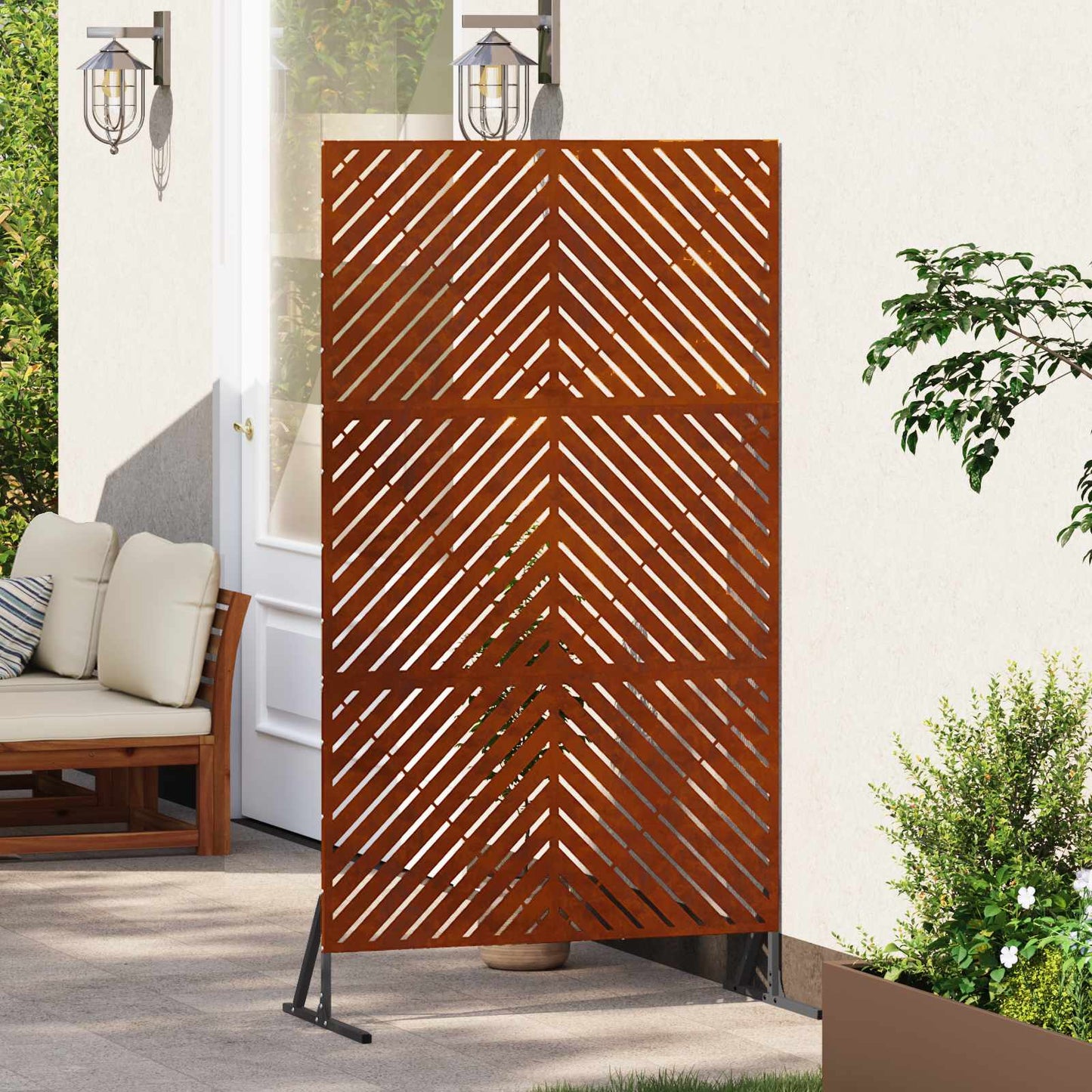 Vidaxl privacyscherm grijs 100 x 50 x 180 cm staal