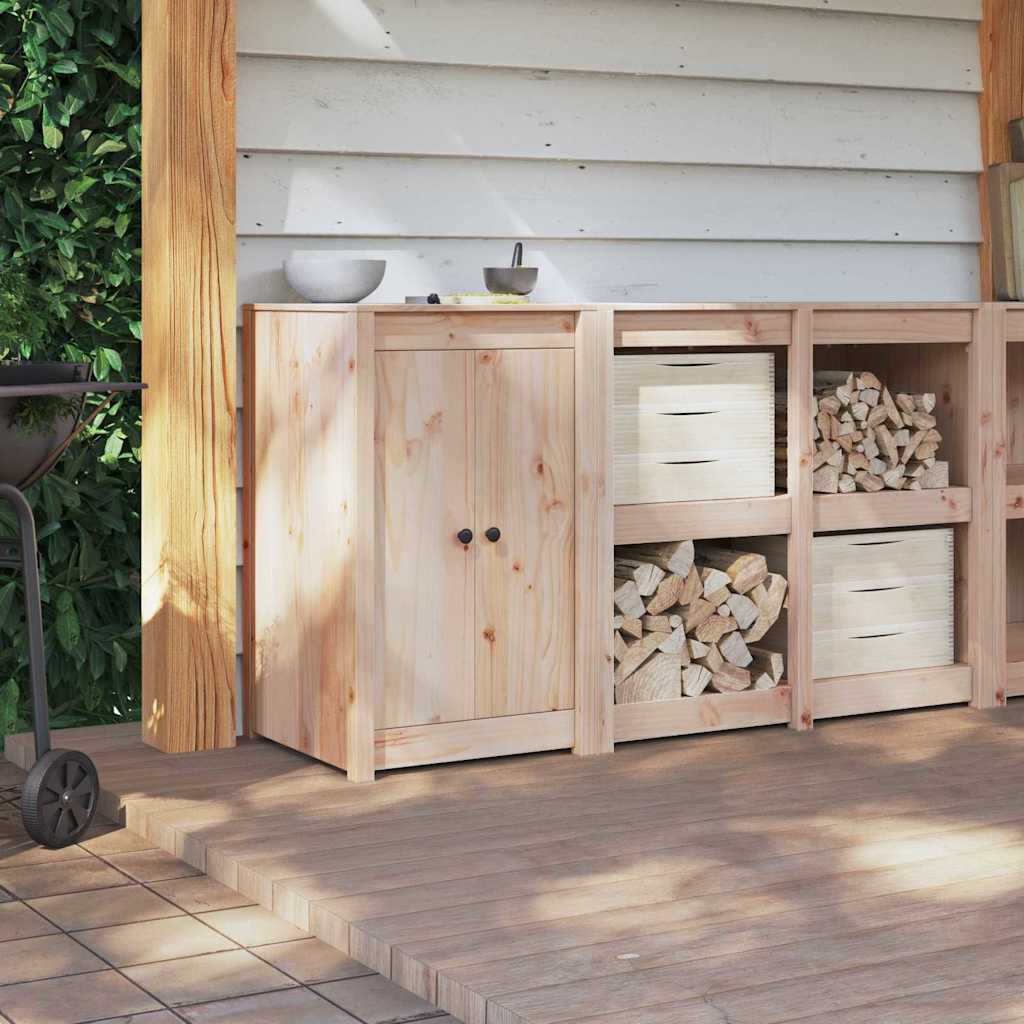 Vidaxl keukendeur bruin eiken 50 x 9 x 82 cm massief grenenhout