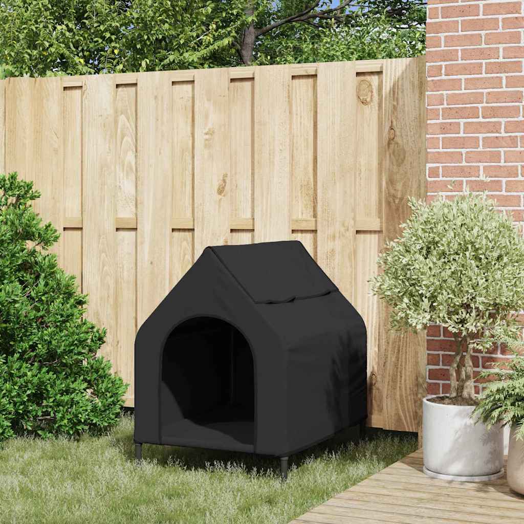Vidaxxl casita para mascotas negra 110 x 75 x 90 cm acero
