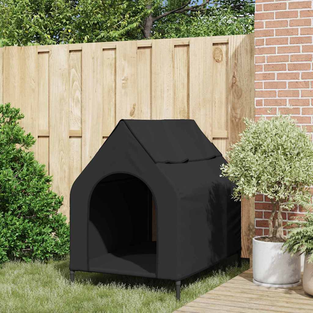 Casetta per animali domestici Vidaxxl nera 110 x 75 x 90 cm in acciaio