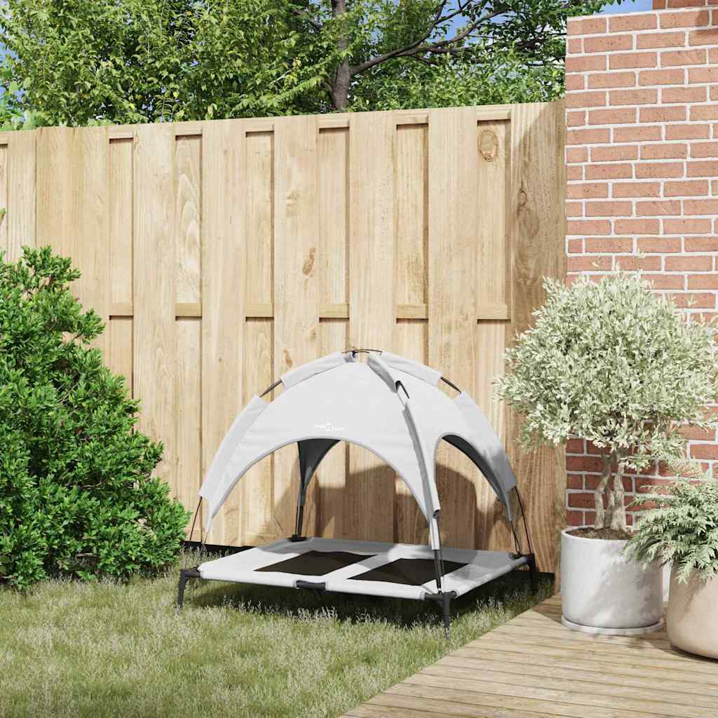 Letto per cani Vidaxl grigio argento 92 x 77 x 82,5 cm in acciaio