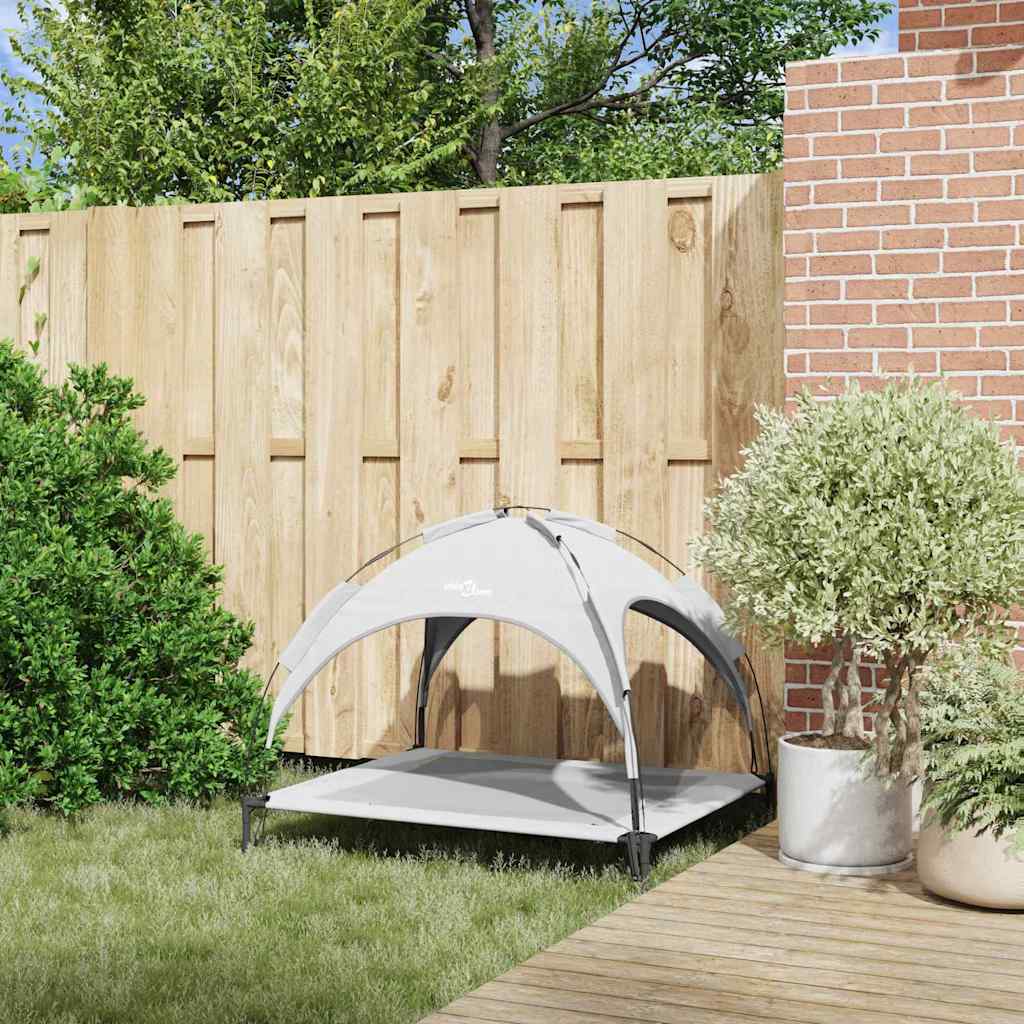 Vidaxl hondenbed zilvergrijs 104 x 86 x 84,5 cm staal