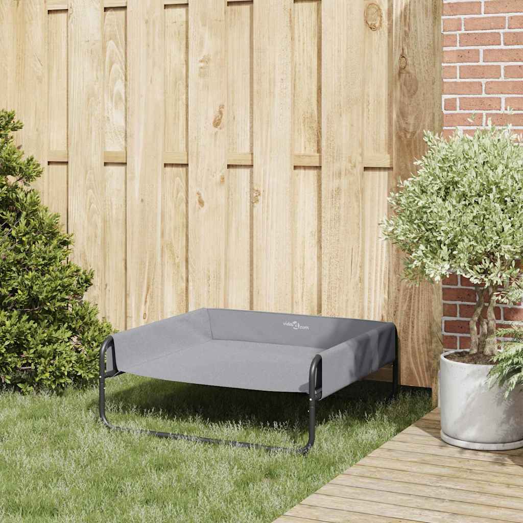 Cama para perros Vidaxl gris claro 85 x 85 x 33 cm acero