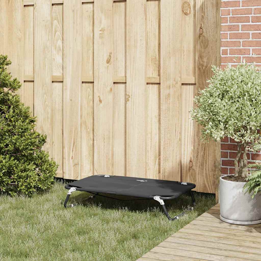 Vidaxl hondenbed zwart 90 x 55 x 18 cm staal