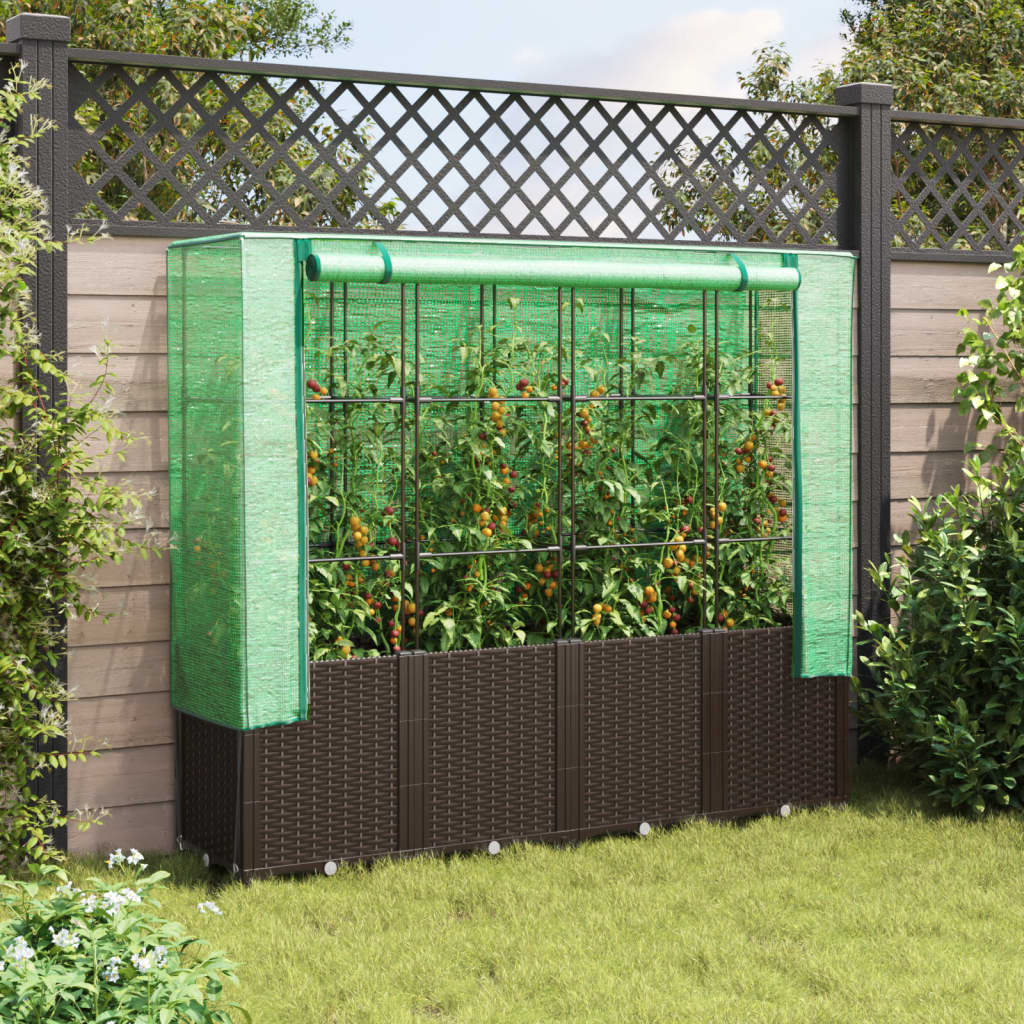Plantador Vidaxl criado con kashoes 160x40x153 cm rattanlook