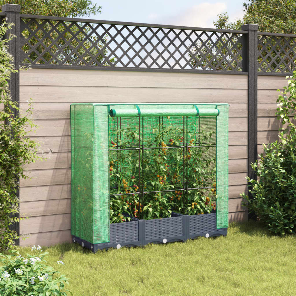Plantador Vidaxl criado con kashoes 120x40x123 cm rattanlook