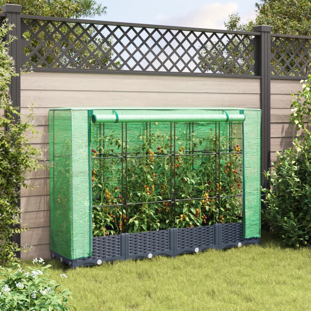 Plantador Vidaxl criado con kashoes 160x40x123 cm rattanlook
