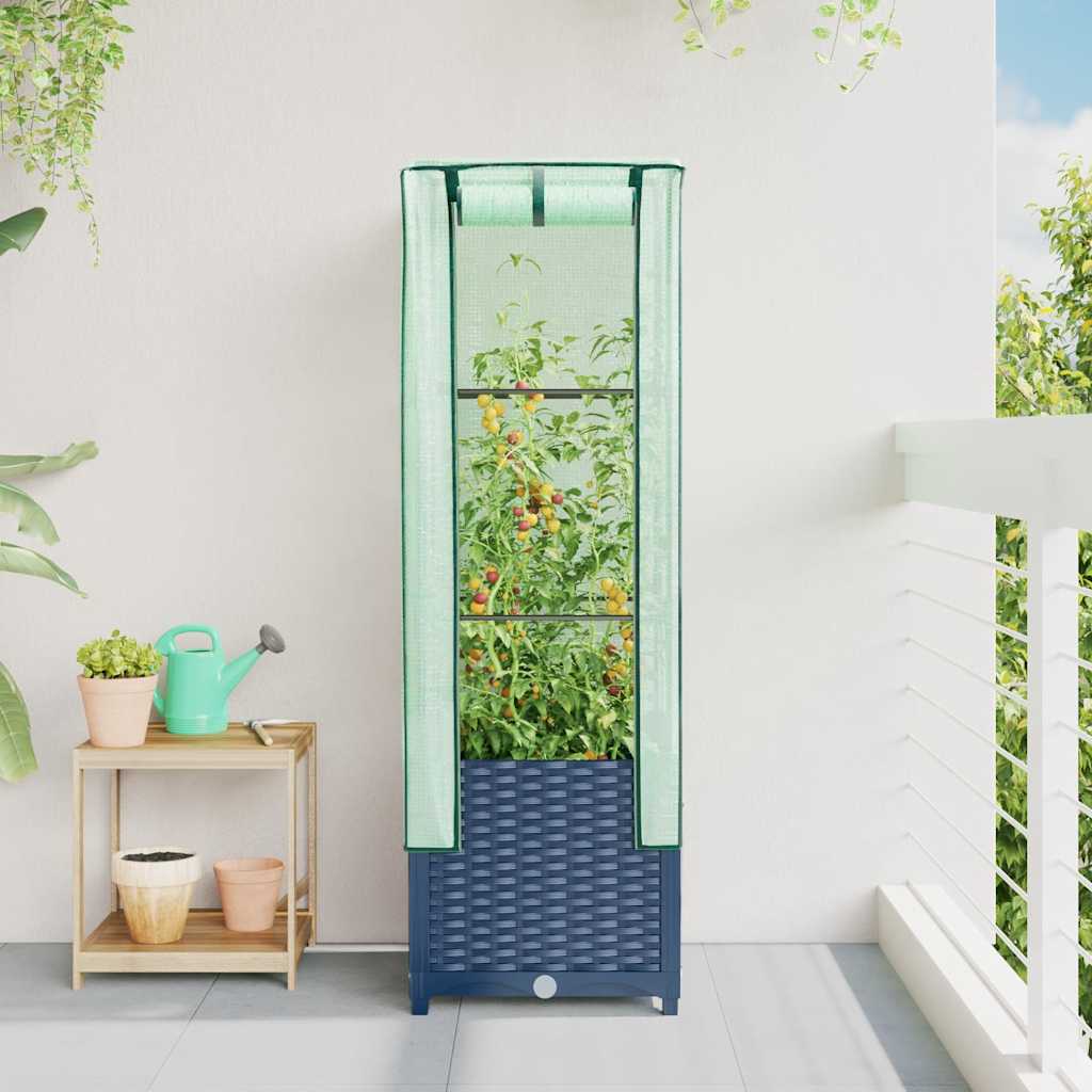 Plantador Vidaxl criado con kashoes 40x40x139 cm rattanlook