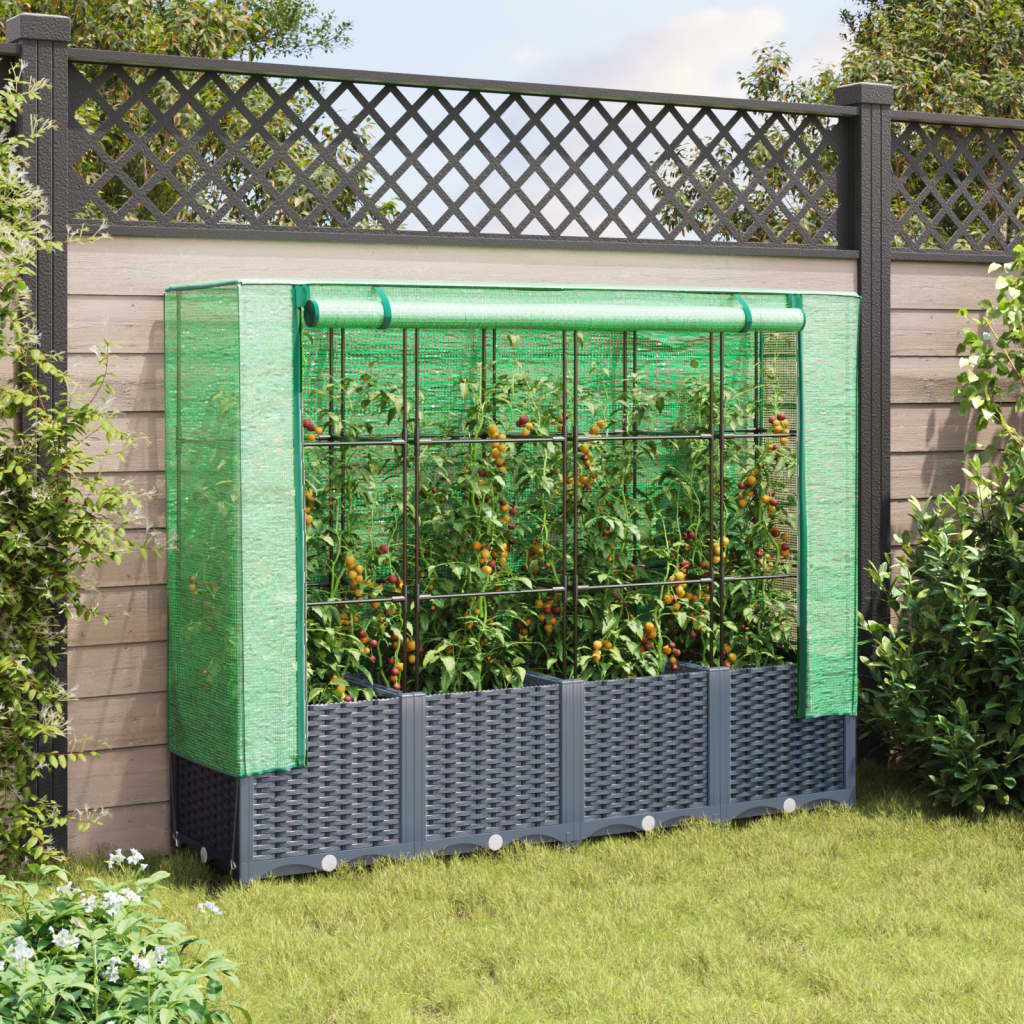Plantador Vidaxl criado con Kashoes 160x40x138 cm Rattanlook