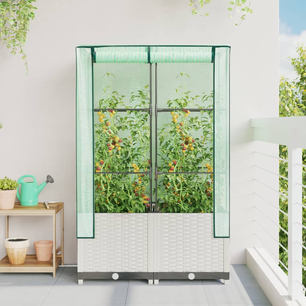 Plantador Vidaxl criado con kashoes 80x40x138 cm rattanlook