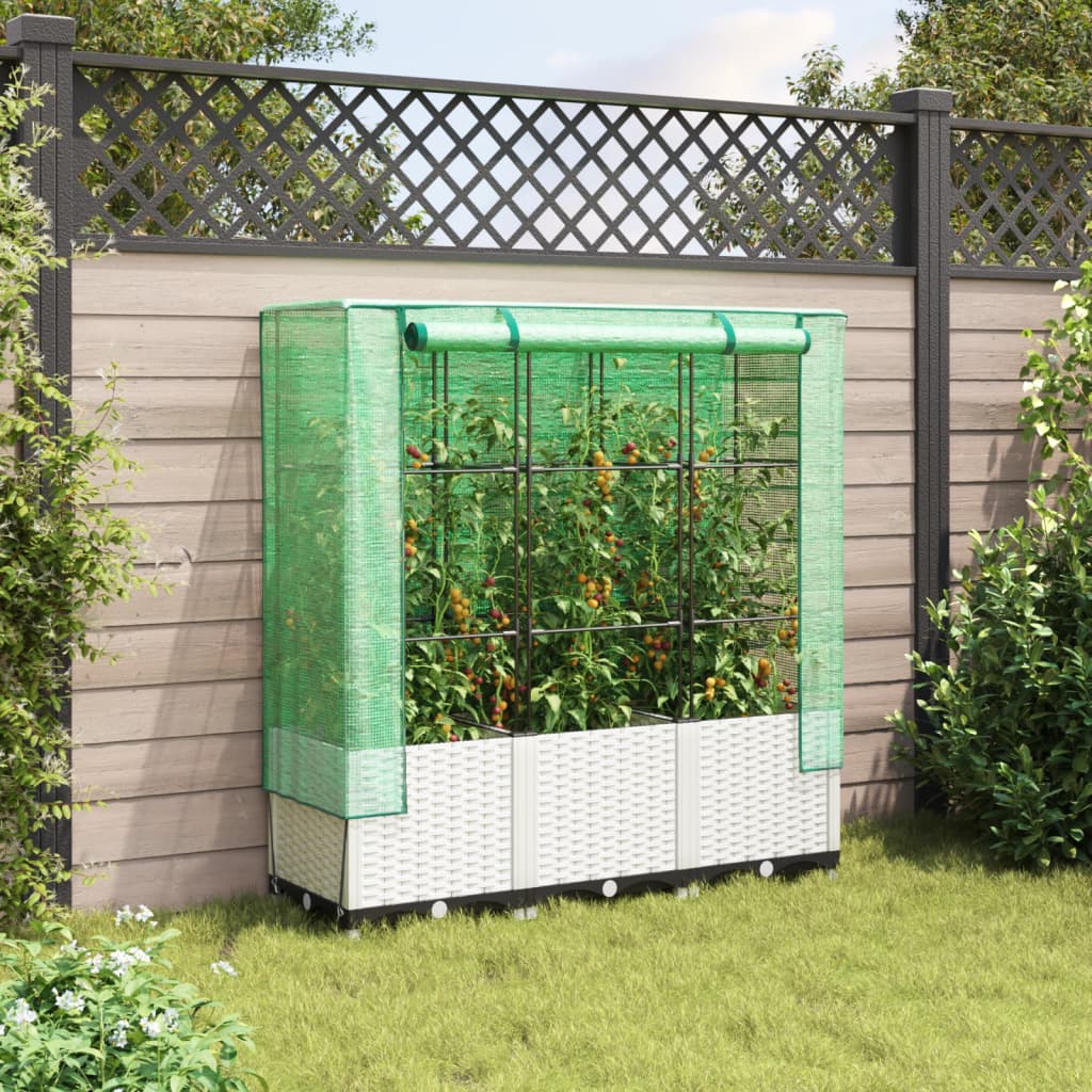 Plantador Vidaxl criado con Kashoes 120x40x138 cm Rattanlook