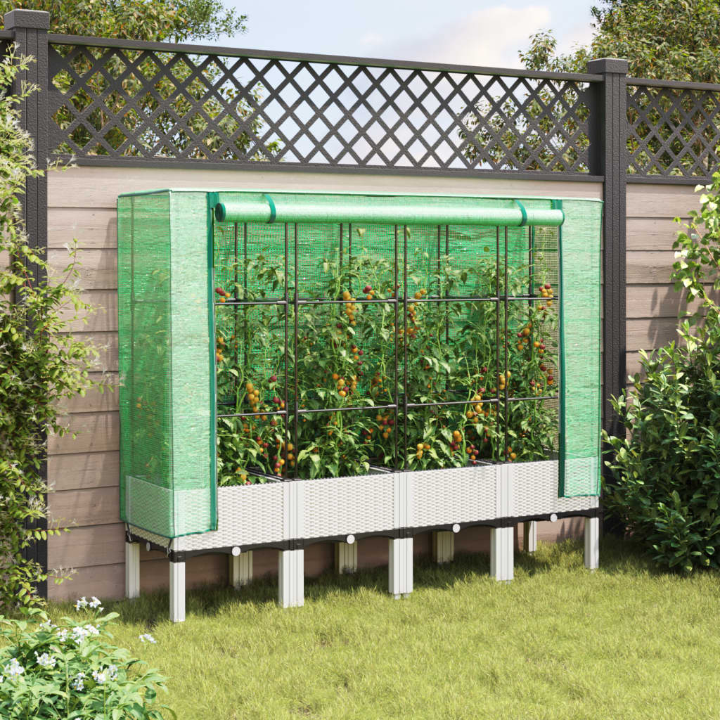Plantador Vidaxl criado con kashoes 160x40x140 cm rattanlook