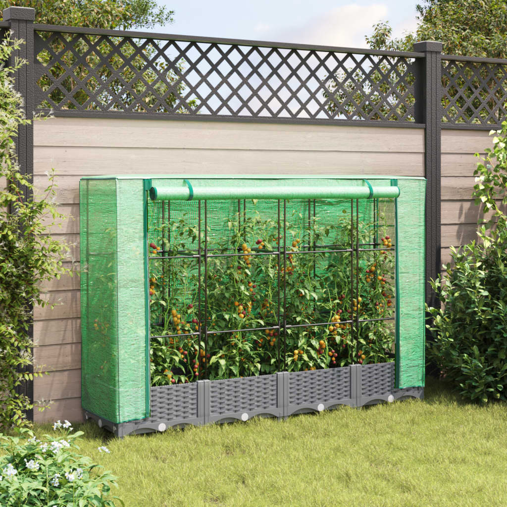 Plantador Vidaxl criado con kashoes 160x40x123 cm rattanlook