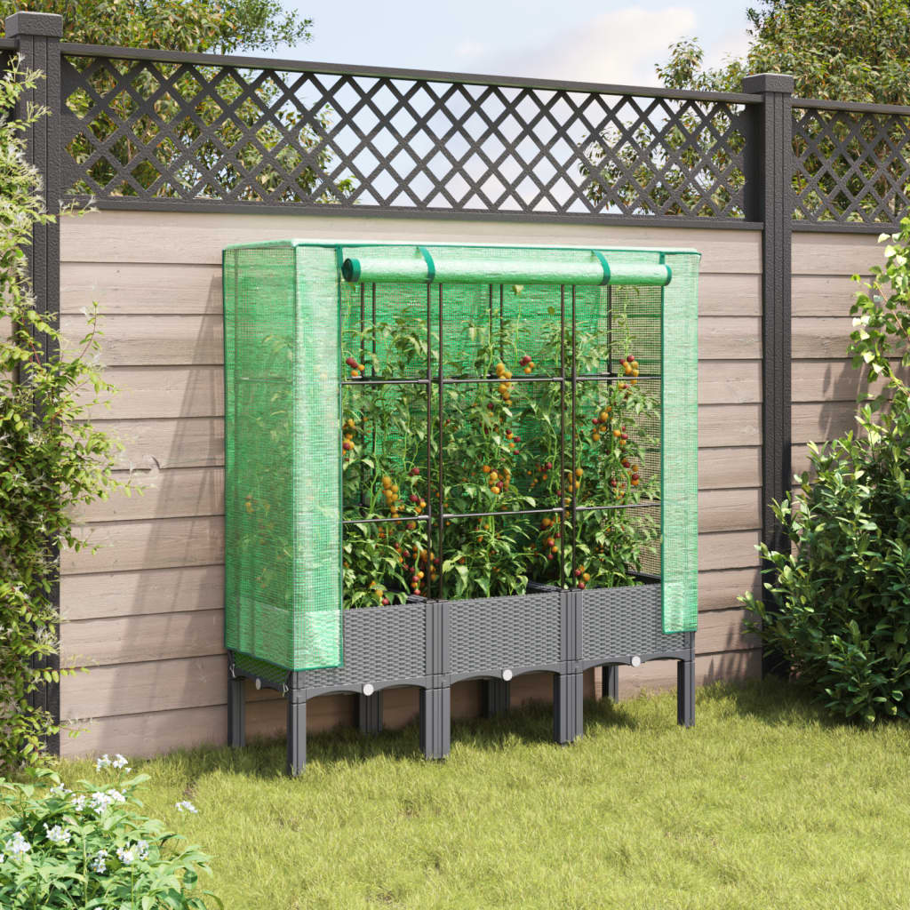 Plantador Vidaxl criado con kashoes 120x40x140 cm rattanlook