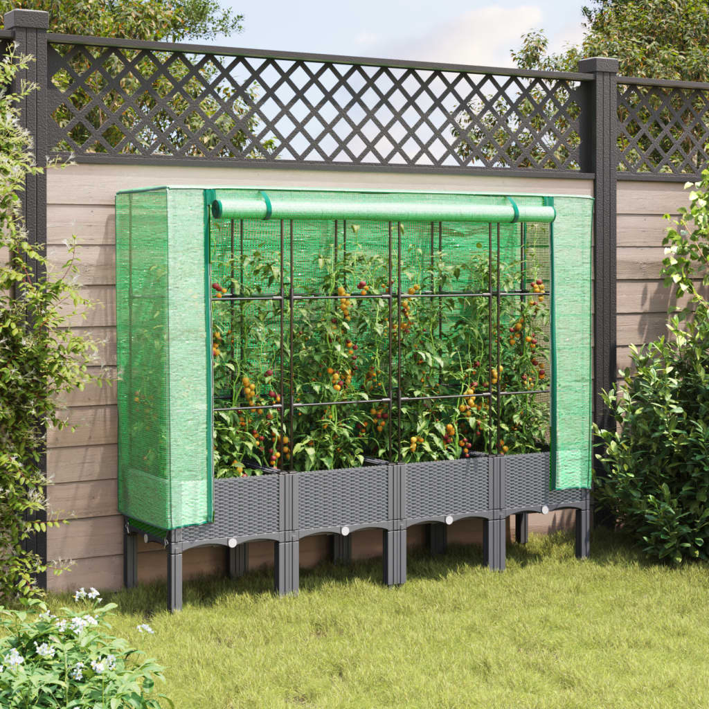 Plantador Vidaxl criado con kashoes 160x40x140 cm rattanlook