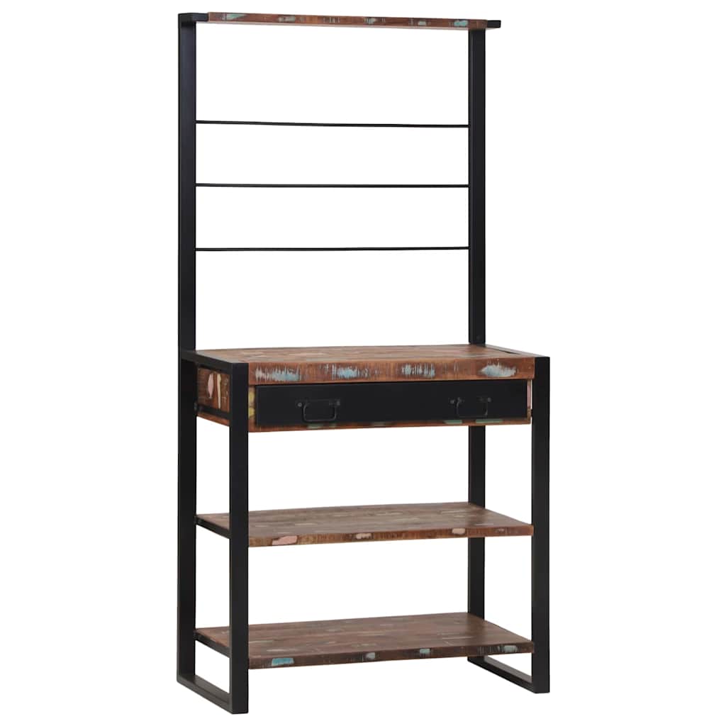 Scaffale da cucina Vidaxx multicolore e nero 80 x 40 x 160 cm
