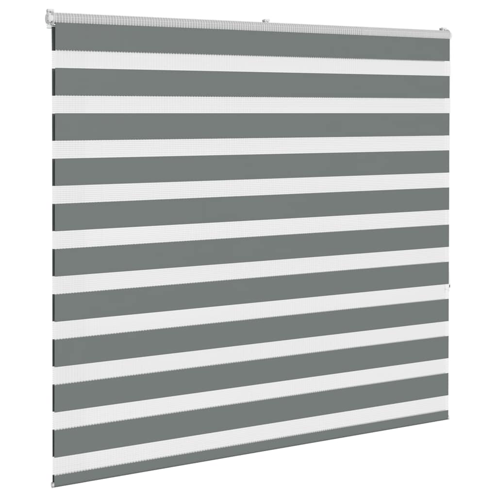 Vidaxl zebra rolgordijn 155x150 cm stofbreedte 150,9 cm donkergrijs