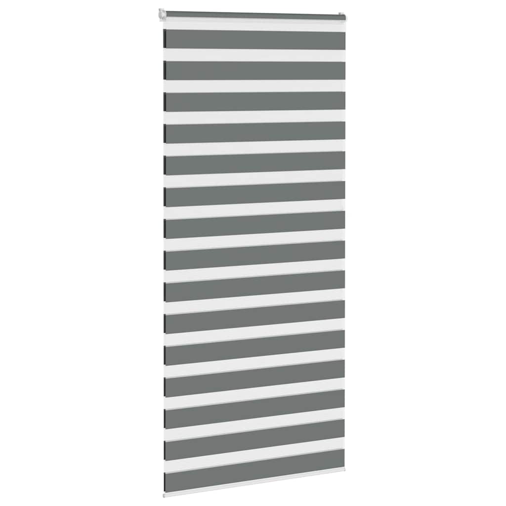 VidaXL estor enrollable cebra 100x200 cm tela ancho 95,9 cm gris oscuro