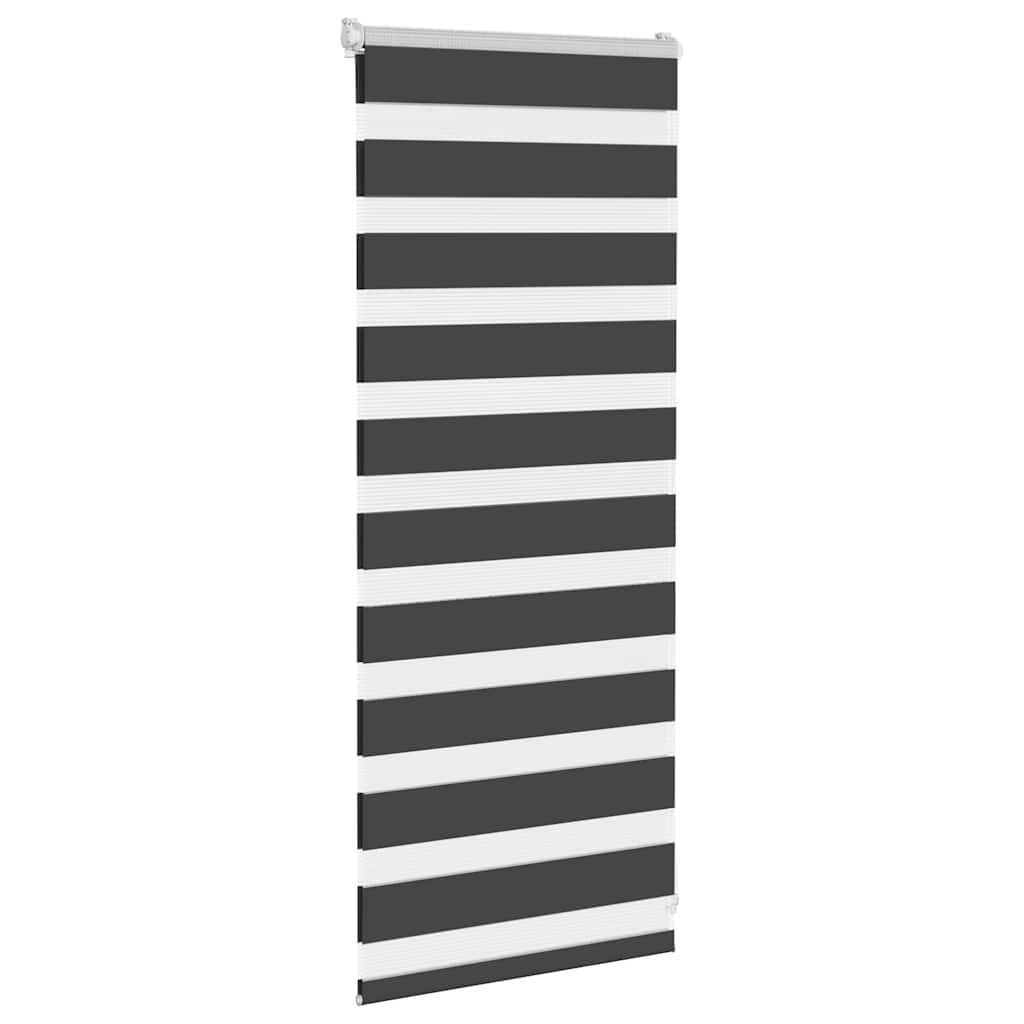 Vidaxl Zebra Roller Blind 65x100 cm Larghezza tessuto 60,9 cm nero