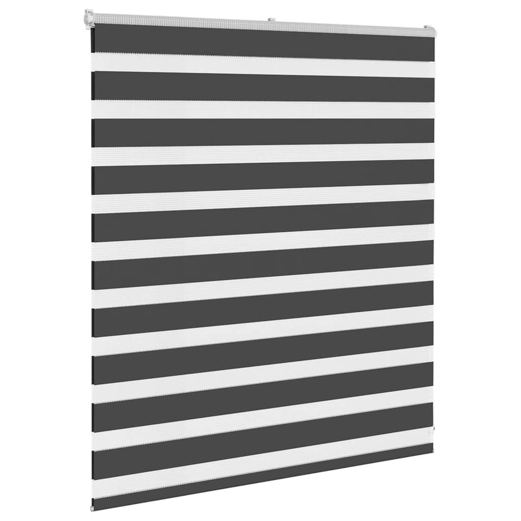 Vidaxx estor enrollable cebra 135x100 cm ancho de tela 130,9 cm negro