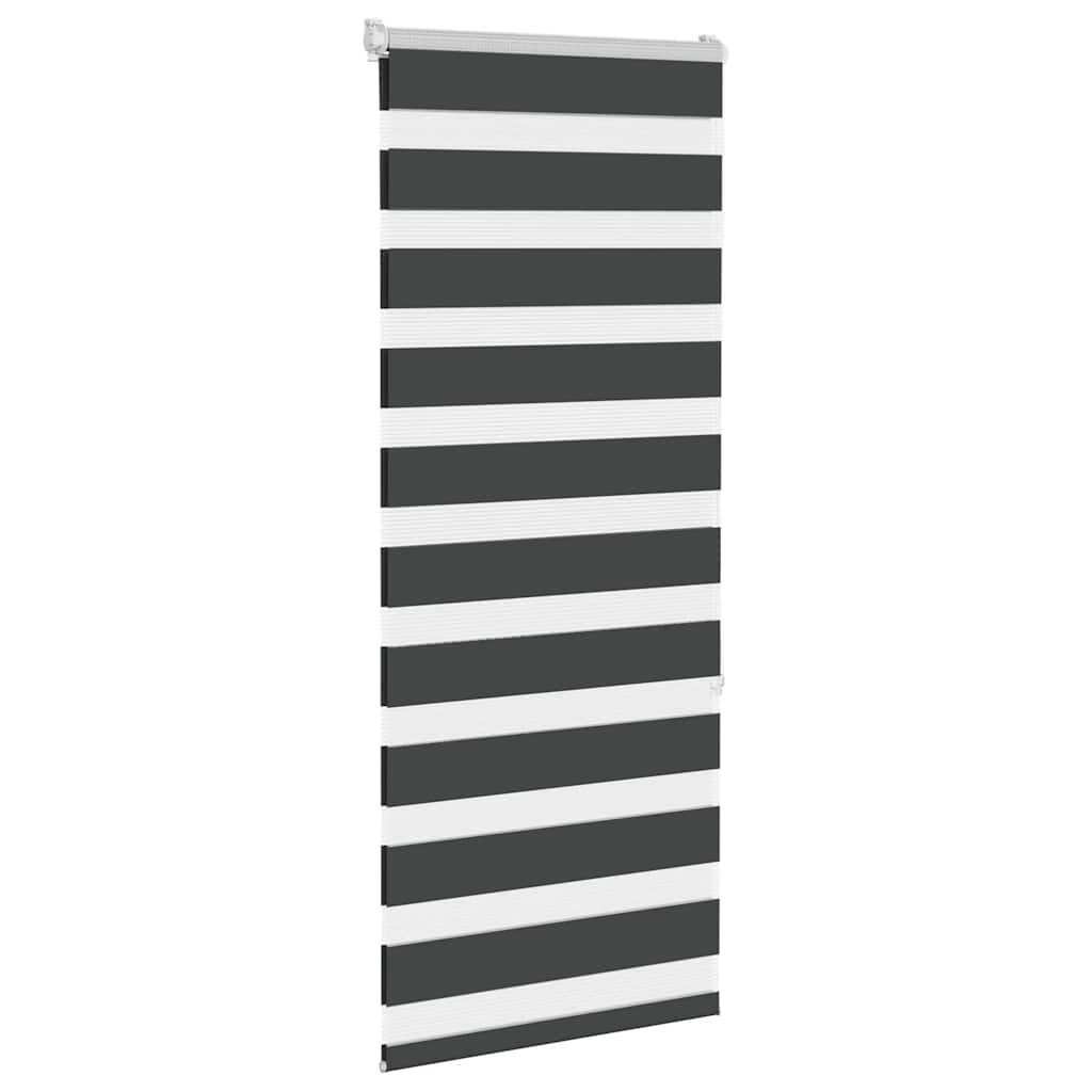 Vidaxl Zebra Roller Blind 60x150 cm de polvo ancho negro 55.9 cm