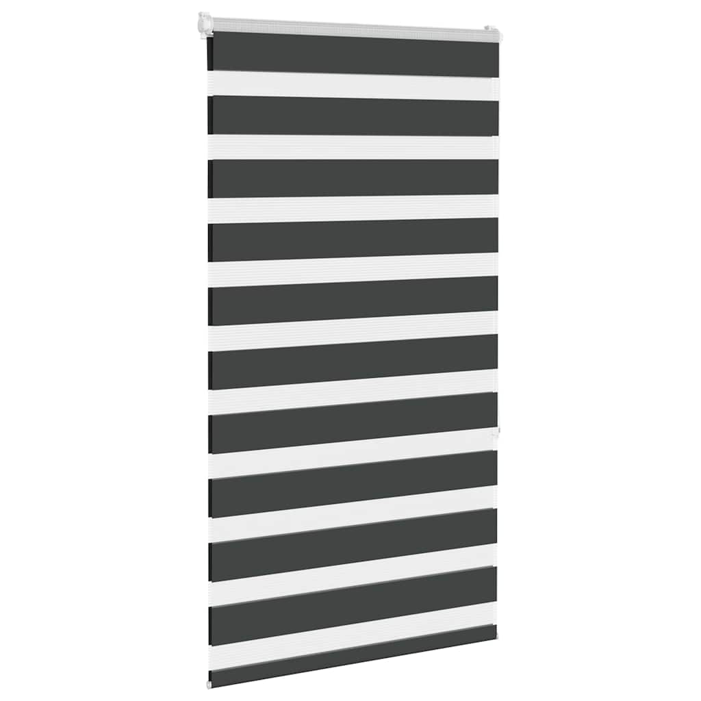 Vidaxl zebra rullo cieco 80x150 cm Larghezza polvere 75,9 cm nero