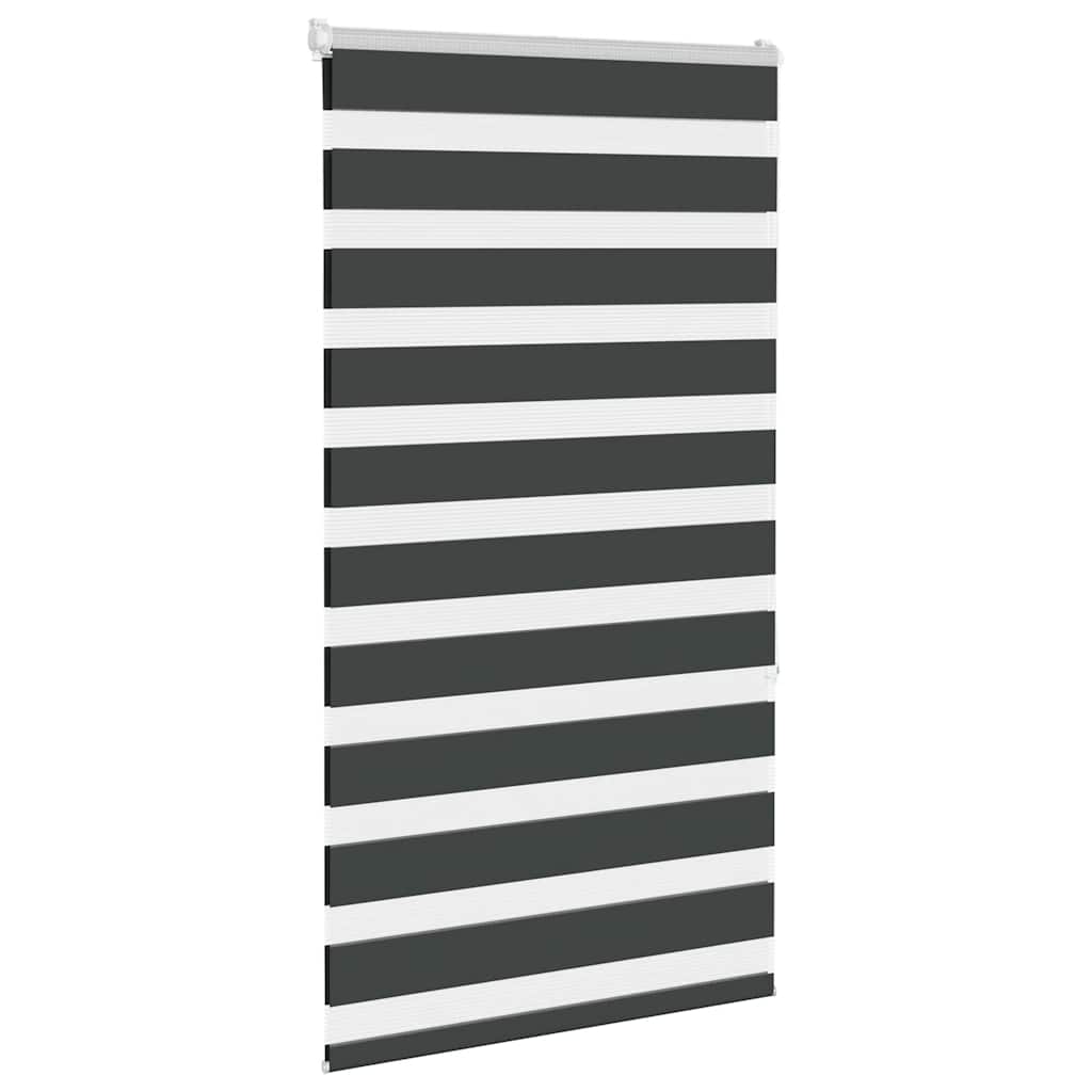 Vidaxl Zebra Roller Blind 85x150 cm Larghezza polvere 80,9 cm Nero