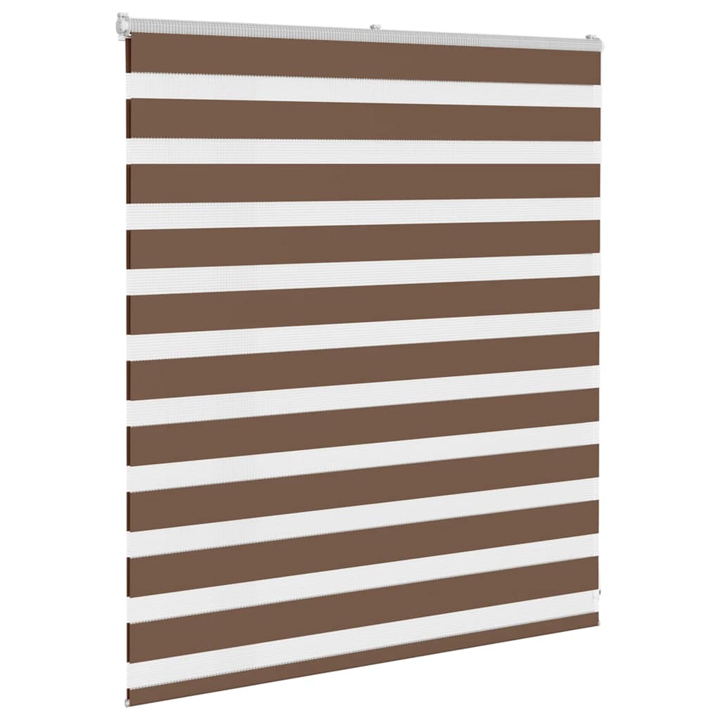 Vidaxl Zebra Roller Blind 135x100 CM Fabric Ancho 130.9 cm de poliéster marrón