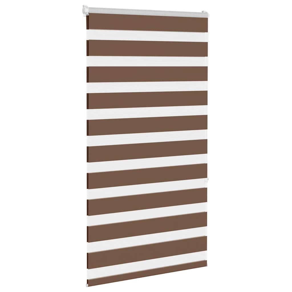 Vidaxl Zebra Roller Blind 90x150 cm Anipo de polvo 85.9 cm de poliéster marrón