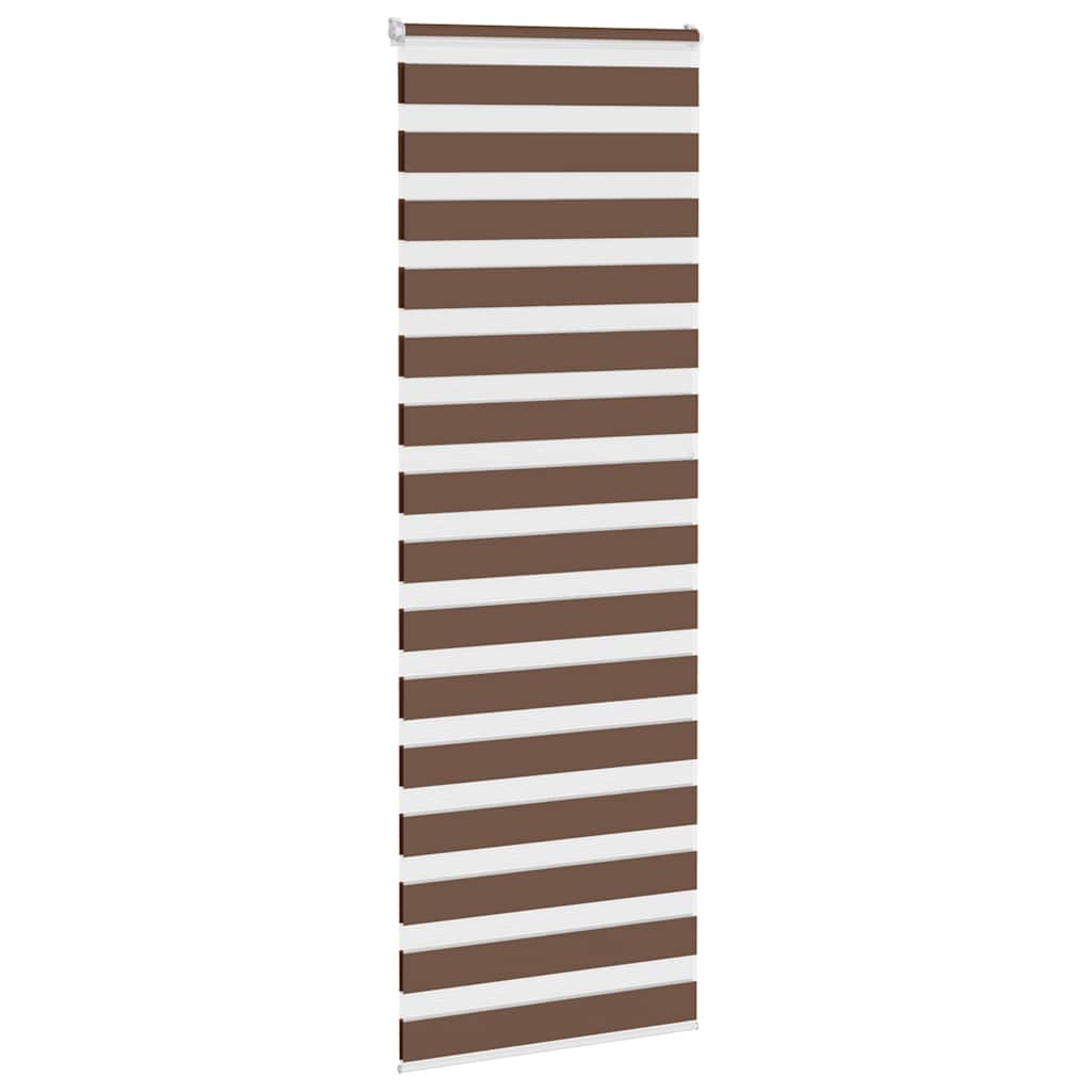 Vidaxl Zebra Roller Blind 70x200 cm ancho de polvo de 65.9 cm de poliéster marrón