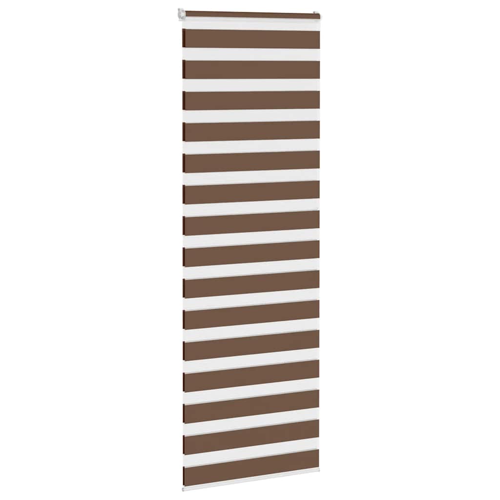 Vidaxl Zebra Roller Blind 80x200 cm Anipo de polvo de 75.9 cm de poliéster marrón