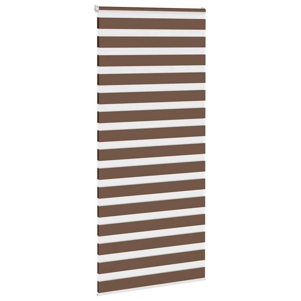 Vidaxl Zebra Roller Blind 115x230 CM Fabric Ancho 110.9 cm de poliéster marrón