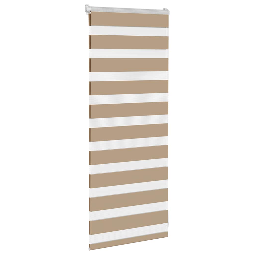 Vidaxl zebra cieca sabbia cieca marrone 65x100 cm Larghezza polvere 60,9 cm poliestere