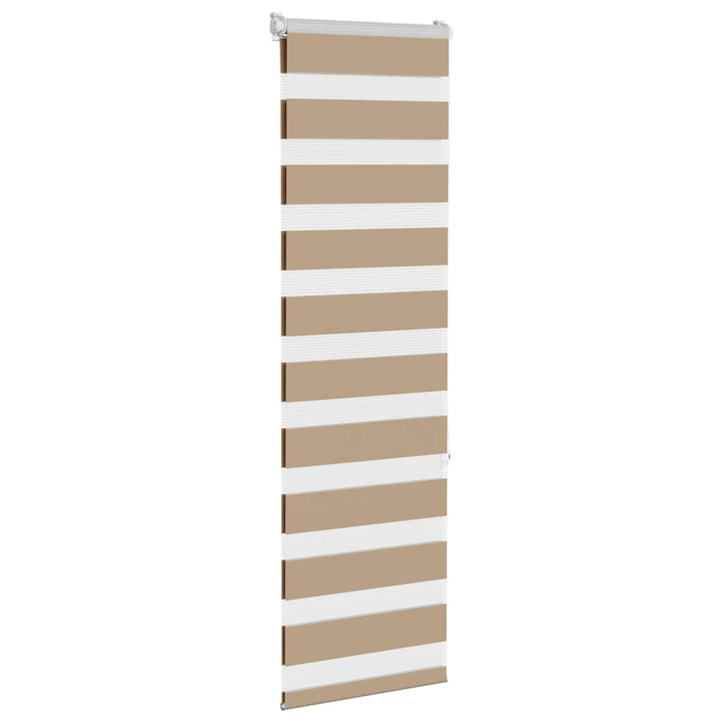 Vidaxl cebra ciego 50x150 cm ancho de polvo 55.9 cm de poliéster arena marrón