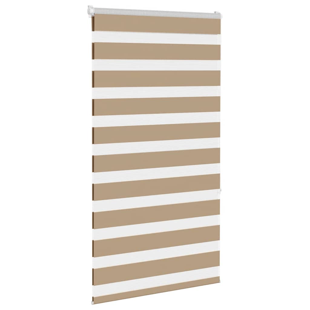 Tenda VidaXL zebrata 75x150 cm larghezza tessuto 70,9 cm poliestere marrone sabbia