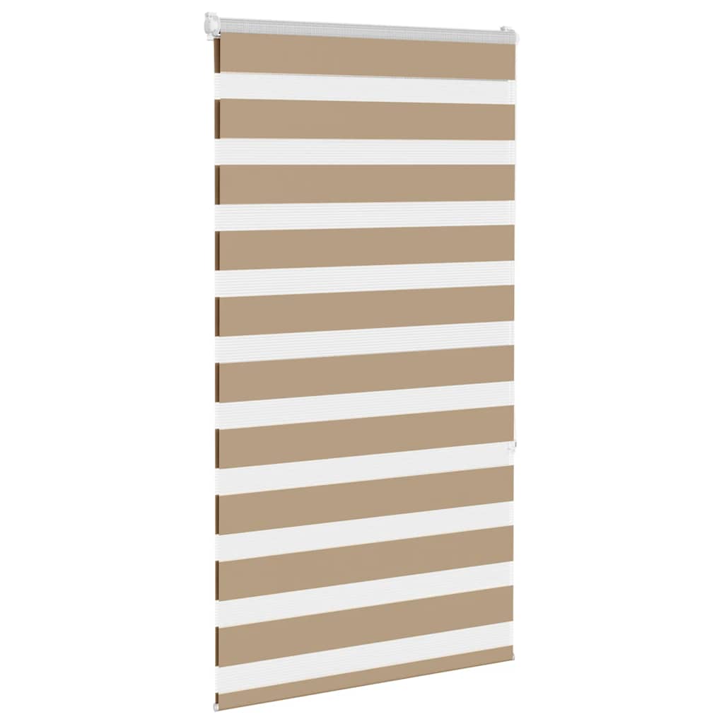 Vidaxl cebra ciego 80x150 cm ancho de polvo 75.9 cm de poliéster arena marrón