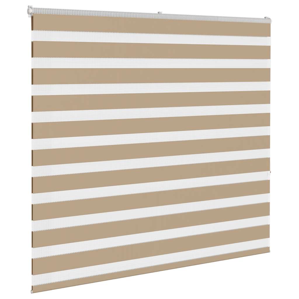 Tenda VidaXL zebrata 155x150 cm larghezza tessuto 150,9 cm poliestere marrone sabbia