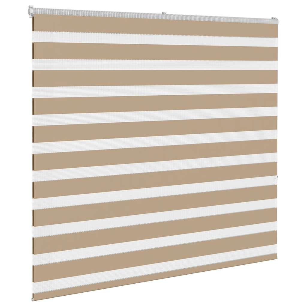 Vidaxl cebra ciego 160x150 cm ancho de polvo 155.9 cm de poliéster arena marrón