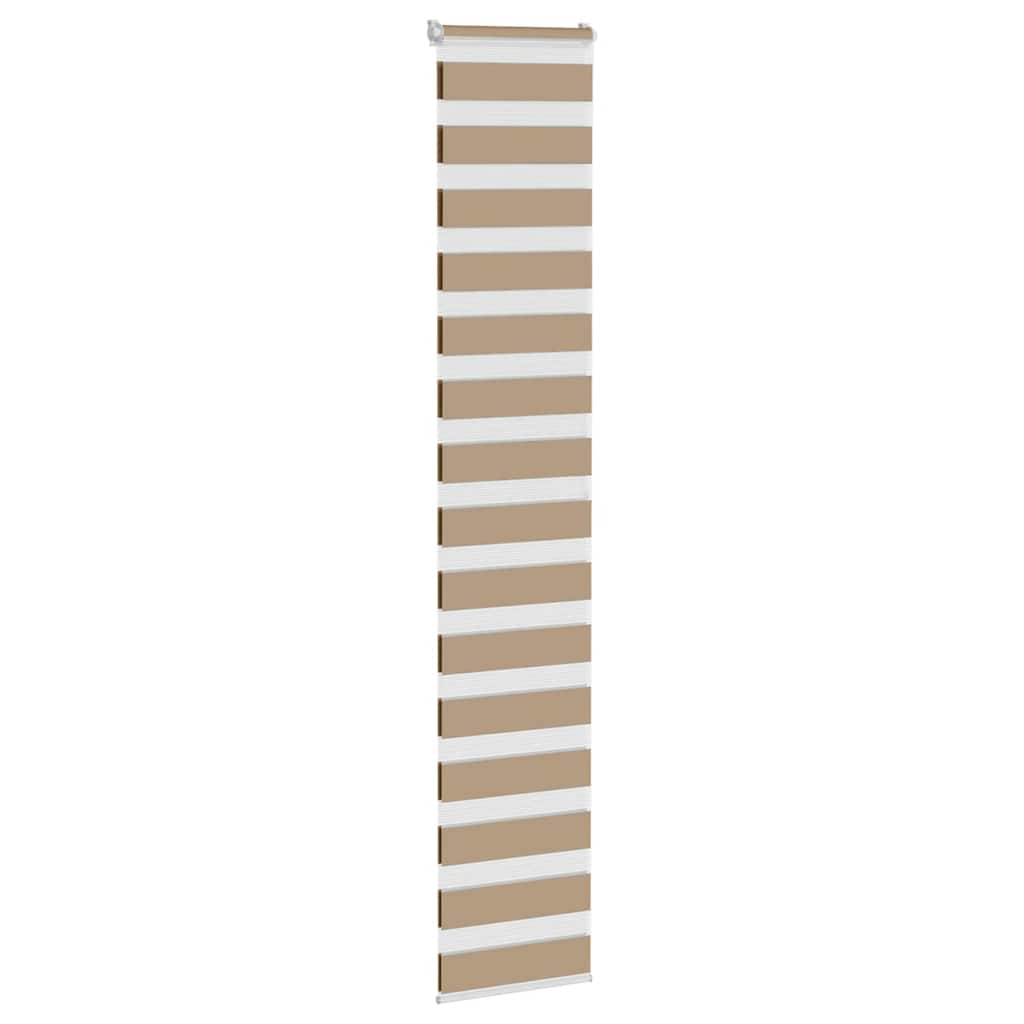 Vidaxl zebra cieco 45x200 cm Larghezza polvere 40,9 cm Polyester Sand Brown