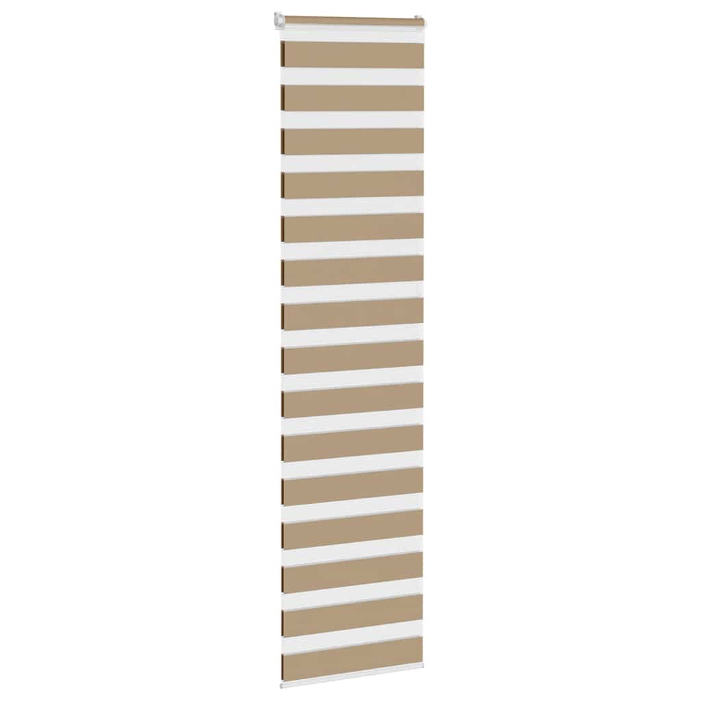 Vidaxl zebra cieco 55x200 cm Larghezza polvere 50,9 cm Polyester Sand Brown