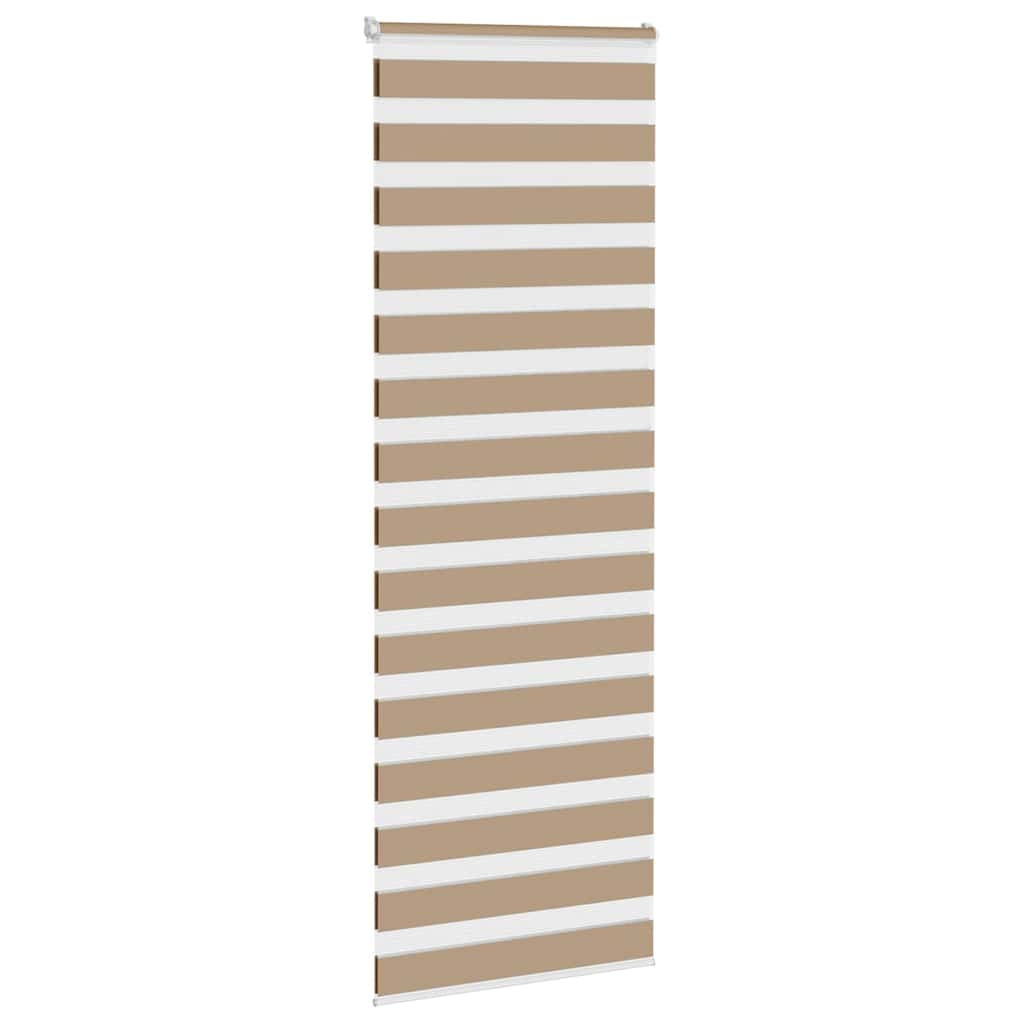 Tenda zebrata VidaXL 80x200 cm larghezza tessuto 75,9 cm poliestere marrone sabbia