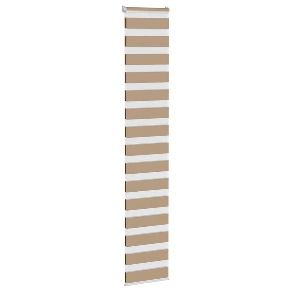Vidaxl cebra ciego 45x230 cm ancho de polvo 40.9 cm de poliéster marrón marrón
