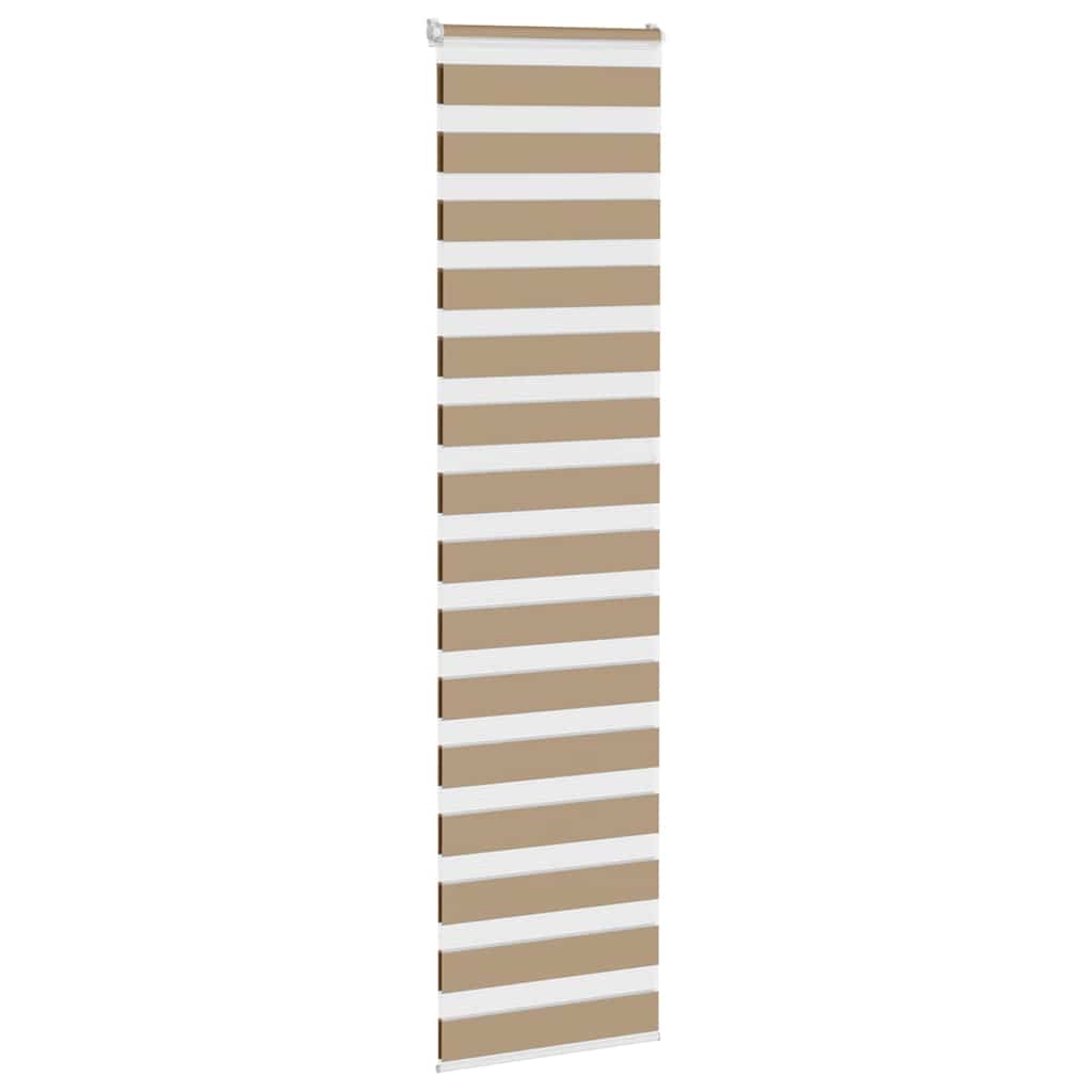 Vidaxl zebra cieco 60x230 cm Larghezza polvere 55,9 cm in poliestere marrone