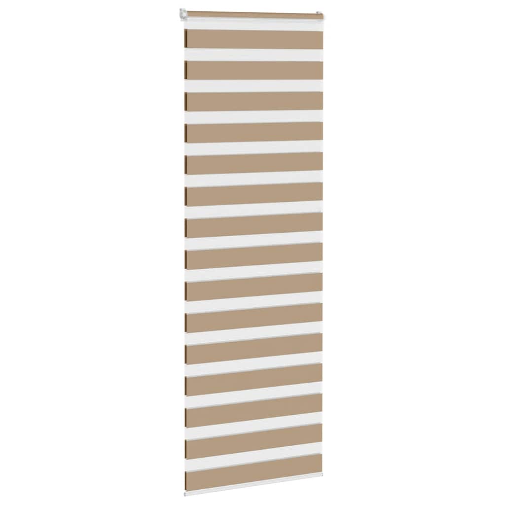 Vidaxl zebra cieco 80x230 cm di larghezza di polvere 75,9 cm in poliestere marrone